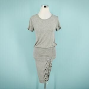 Veronica Beard Size XS Yari Blouson Gray Crew Neck Short Sleeve Knit Dress